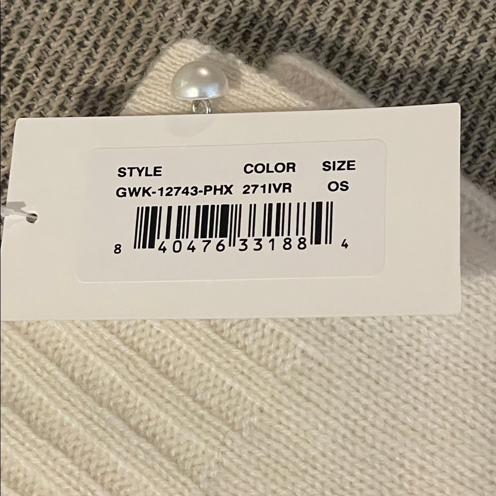 Phenix Cashmere White Gloves with Pearl Details NWT - Picture 5 of 7